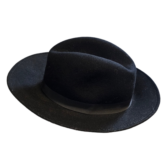 Bollman Americana Black Felt Fedora Hat - Picture 3 of 6